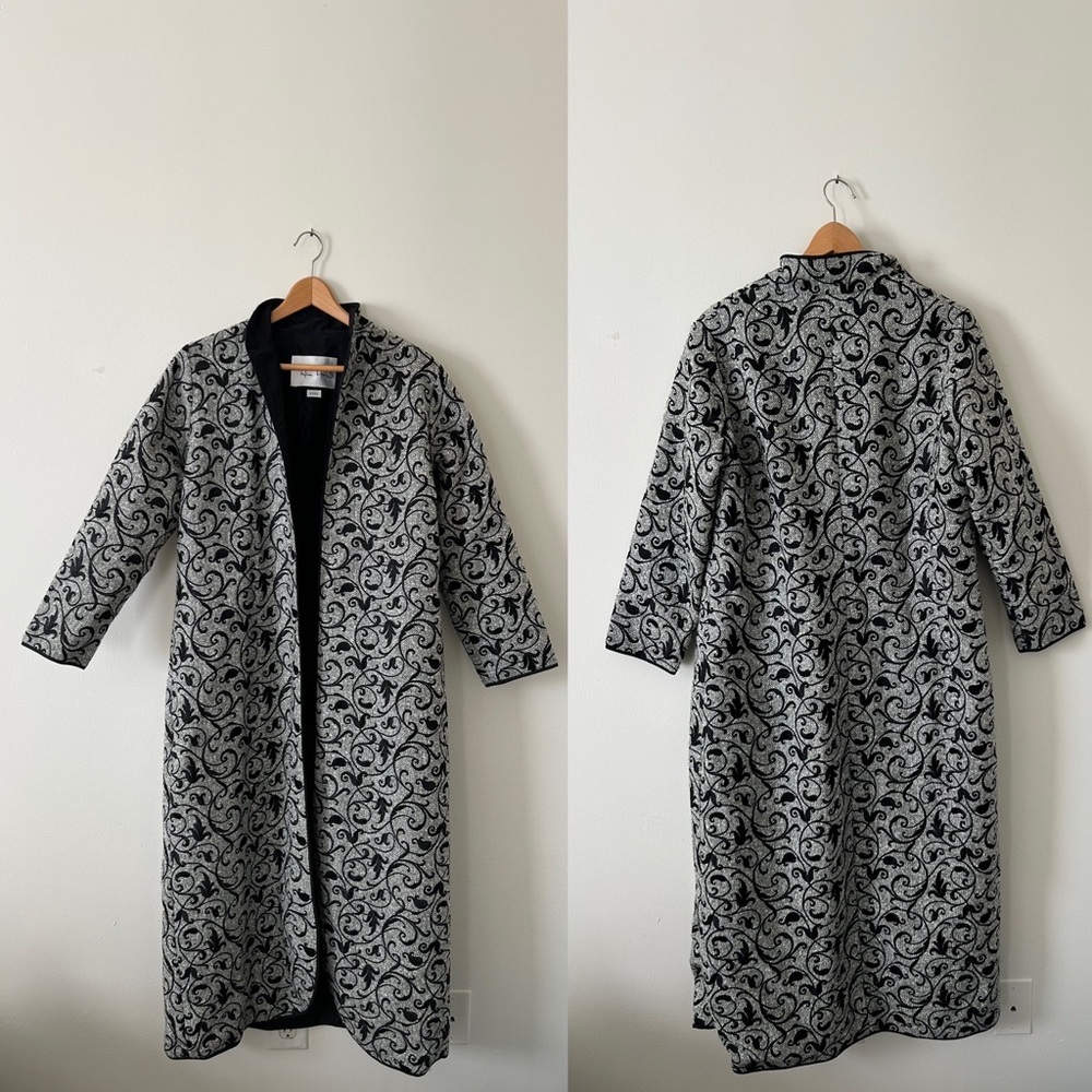 Stunning Sylvia Heisel Vintage 2002 100% Wool Duster Coat Sz 14
